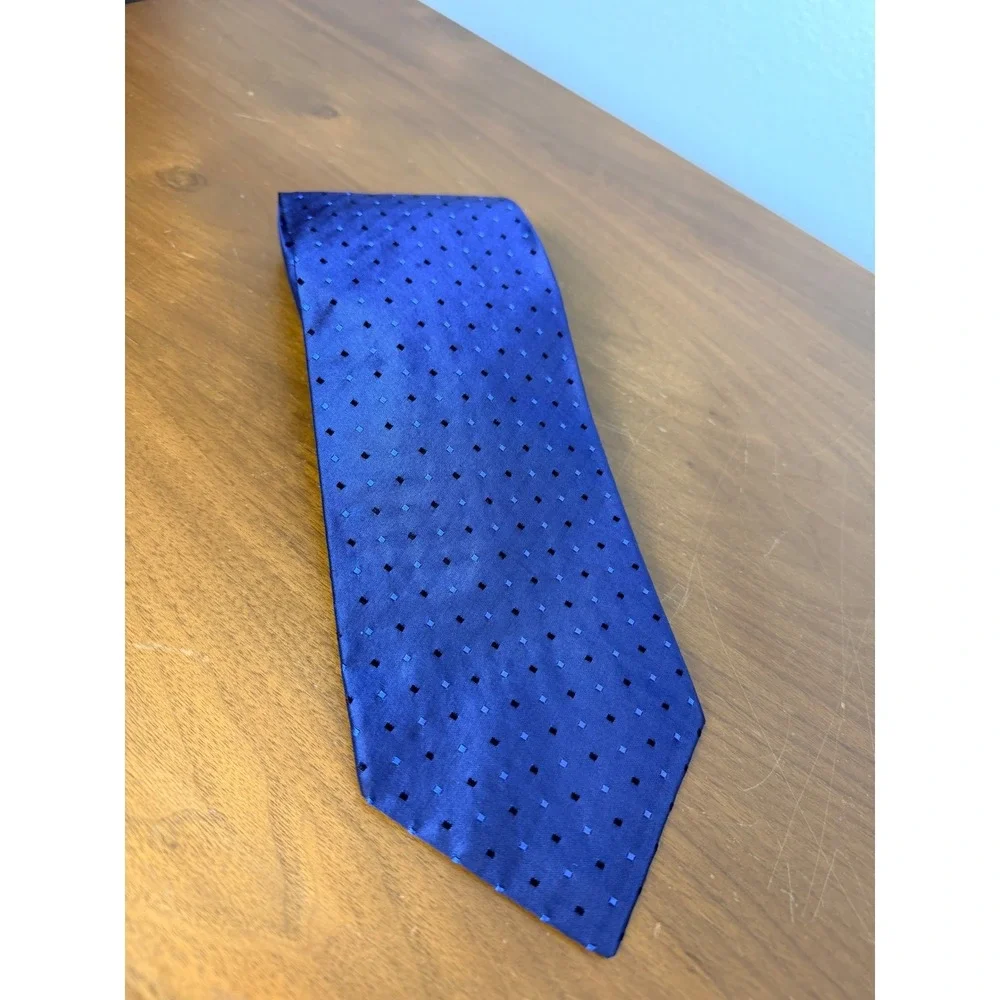 Michael‎ Newell Mens Silk Tie Blue Mini Diamond Pattern